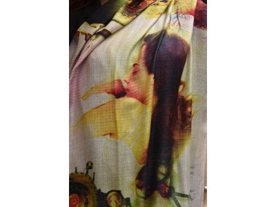Zijde pashmina sjaal, film, liefde, valt soepel