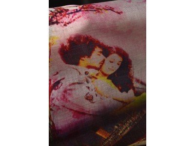 Zijde pashmina sjaal, film, liefde, valt soepel