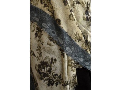 Wollen sjaal of stola, vintagelook, oudblauw, vintagegroen, pastelgroen