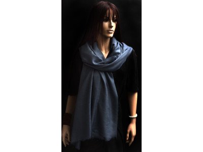 Echte pashmina sjaal of stola XL, donker grijs