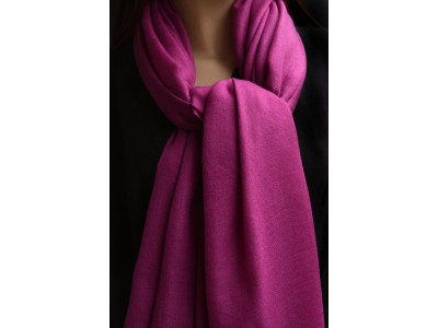 Echte pashmina sjaal of stola XL, fuchsia