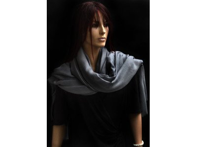 Echte pashmina sjaal of stola XL, grijs