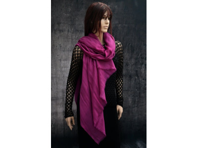 Echte pashmina sjaal of stola XL, fuchsia